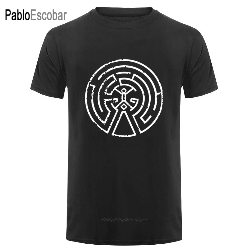Westworld Maze мужские хлопковые футболки Новое поступление повседневные с коротким