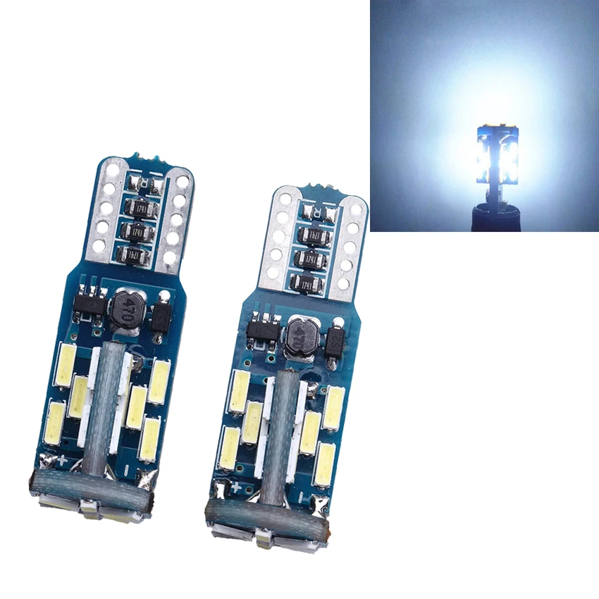 Car Auto LED T10 W5W Canbus 30smd 4014 Interior Parking External Light Error Free OBC Signal Indicator Lamp Wedge Bulb White | Автомобили