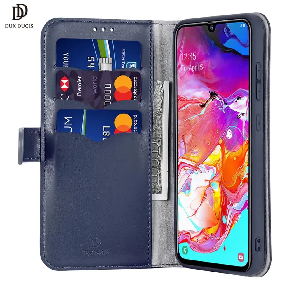 Чехол-книжка DUX DUCIS из флока и кожи для Samsung Galaxy A40 чехол-бумажник с магнитной