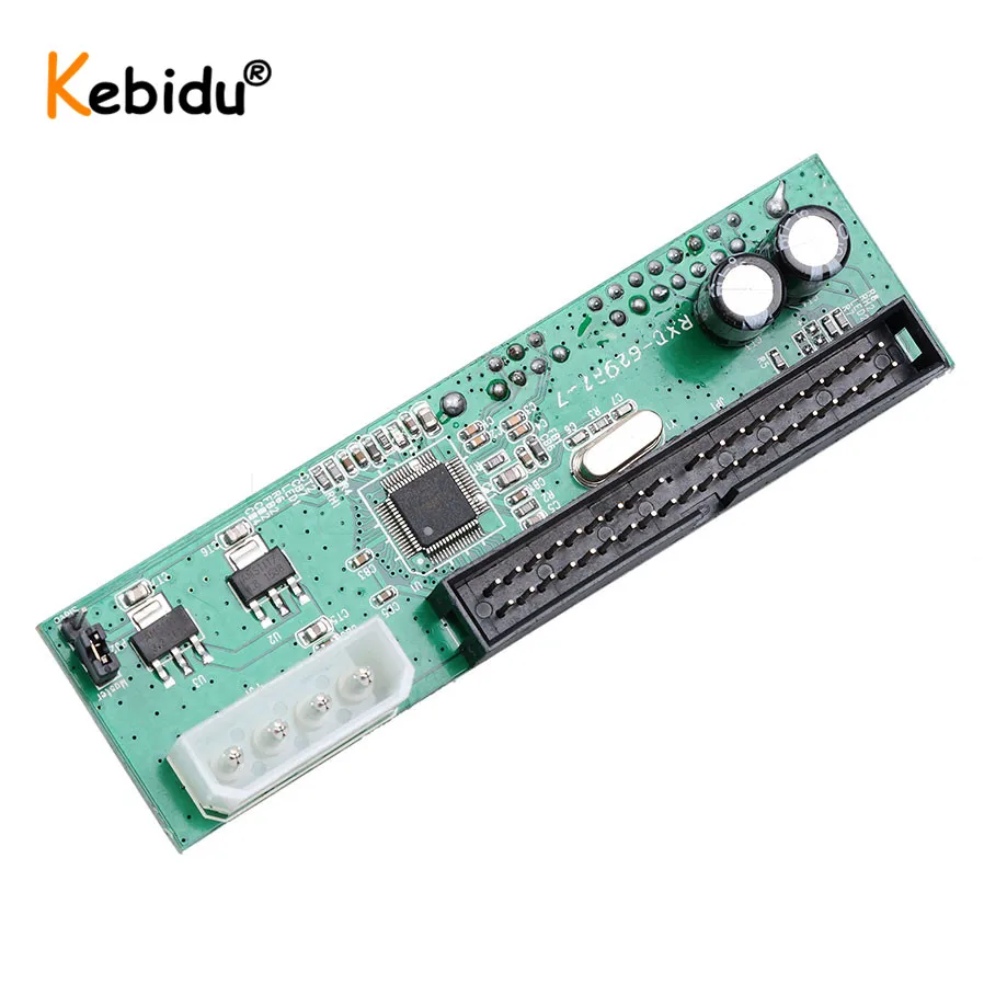 Kebidu-Adaptador convertidor de disco duro, 40 pines PATA IDE a SATA para 3,5/2,5 HDD SSD DVD
