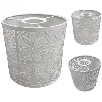 

Decorative Home Holder Restaurant Guard Cafe White Accessories Hotel Modern Lamp Cover Lampshade Iron Ceiling Pendant Light