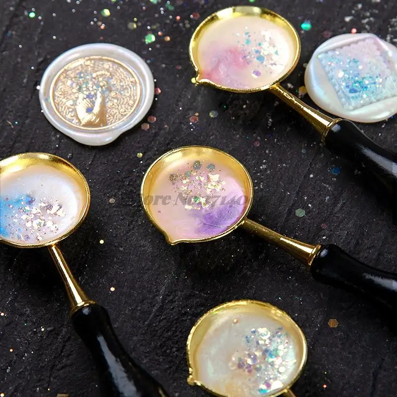 Wax Seal Stamp Gold Powder Cream Glitter Pearl Color Aurora Retro Scrapbooking for Envelope Wedding Invitation Diy Supplie