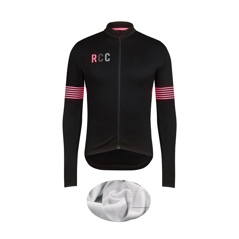 Fleece jersey RCC велосипедная Джерси, зимняя одежда с длинным рукавом для велосипеда, теплая флисовая одежда Roupa De Ciclismo Invierno Hombre MTB, велосипедная одежда - Цвет: Fleece jersey