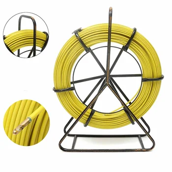 

6mm 130m Fiberglass Electric Cable Puller Fish Tape Reel Conduit Ducting Rodder Pulling Puller Durable Guide Device