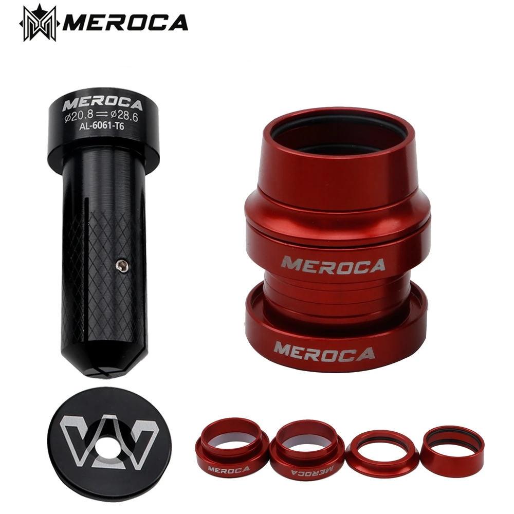 

MEROCA Head Set 29.6mm Ultralight Headset With Competition Core Bicycle Bowl S Bike Aluminum Frame Refit