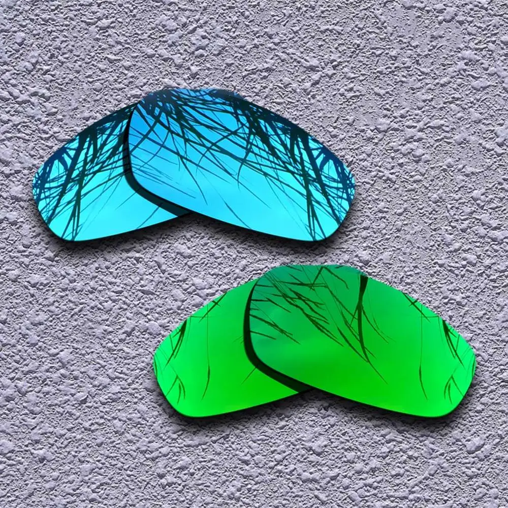 Blue-Green 2 пары Поляризованные замена линз для Oakley Разделение солнечные очки к куртке-несколько вариантов - Цвет линз: Blue-Green