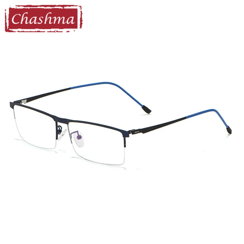 Blue Chashma оптические очки для глаз по рецепту, мужские качественные очки oculos de grau, деловые очки для мужчин - Цвет оправы: Blue