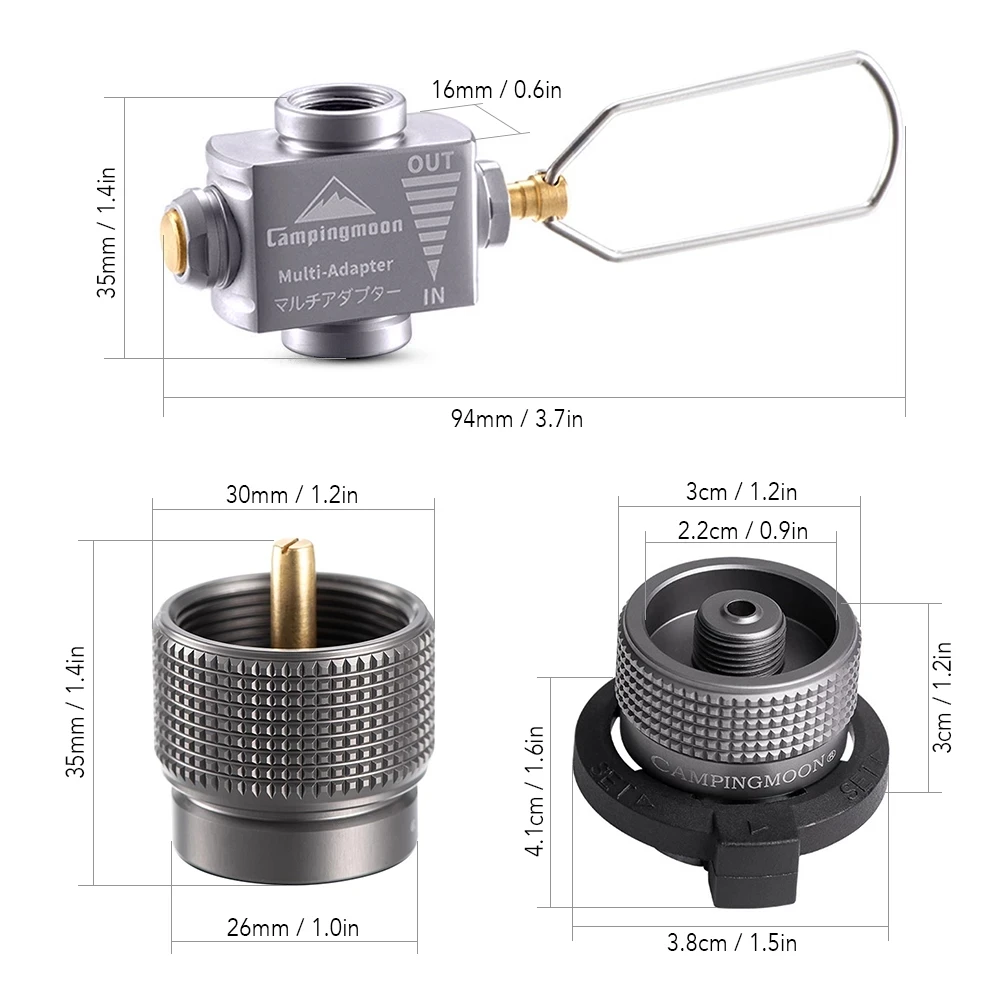 CAMPINGMOON Gas Stove Adapter Gas Saver Plus with Butane Adapter Gas Stove Accessories Refill Adapter Camping Equipment