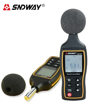 

SNDWAY Digital Sound Level Noise Meter Decibel Meter 30-130dB Noise Measurement Reader Range Sound Level Meter Noise Tester