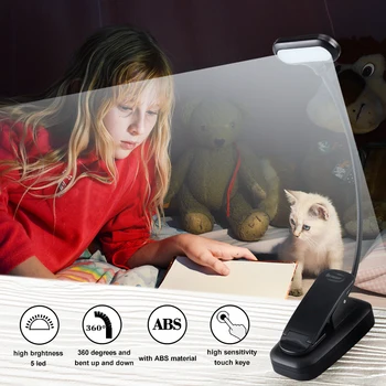 

Battery LED home lighting Reading Light Flexible Book Light Dimming Clip Table Notebook Laptop PC Table Lamp Piano Laptop Read