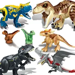 Юрский Мир 2 тираннозавр рекс строительные блоки юрские фигурки динозавров кирпичи игрушки коллекция игрушек