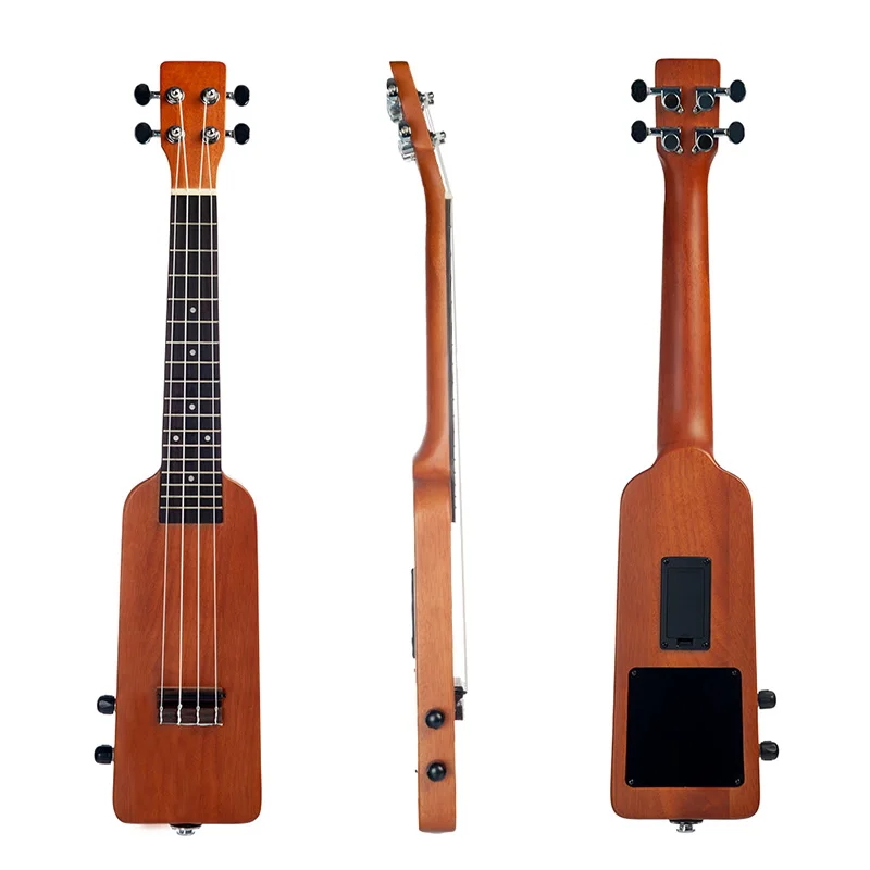 Наоми натуральный 23 дюймов Okoume Электрический Укулеле Ukelele Uke комплект с Gig Bag 3 5 мм