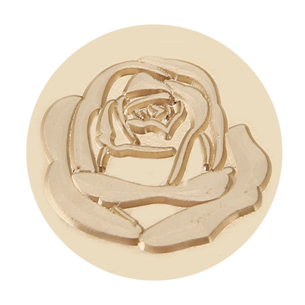 #QZO Gold-plated Brass Head Retro DIY Envelope Wax Seal Stamp Wedding Post Decor 