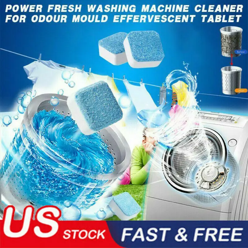 

1/5/10/15PCS Washing Machine Cleaner Washer Cleaning Laundry Soap Detergent Effervescent Tablet Washer Tub Bomb Cleaner