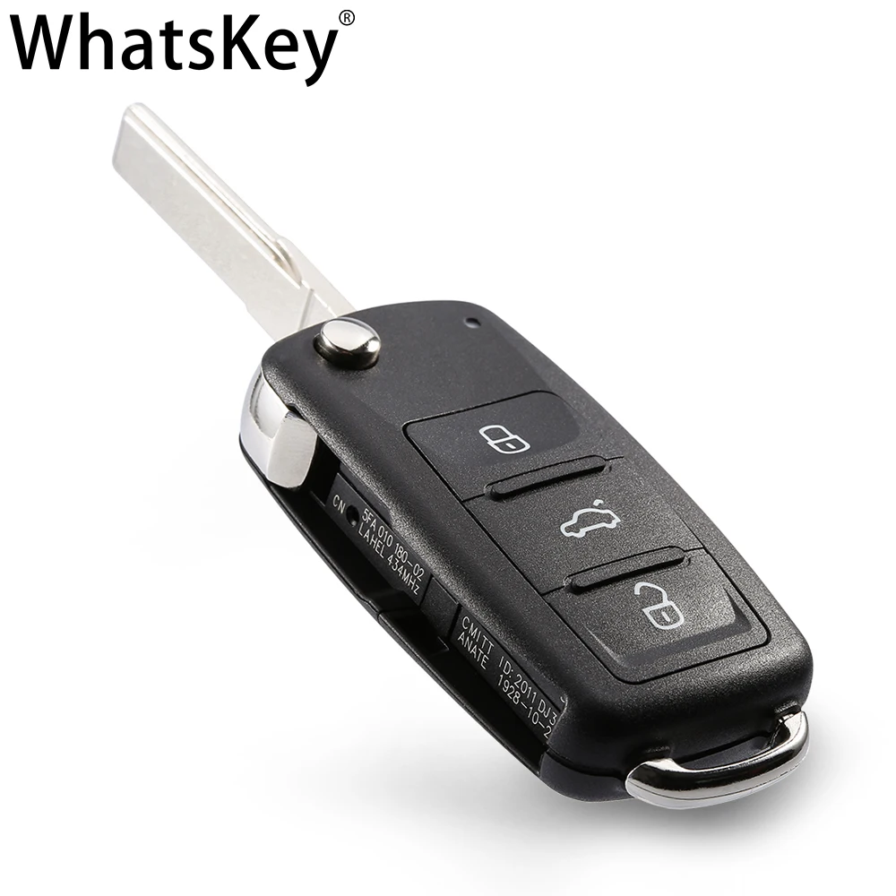 ignition coil pack WhatsKey 2 3 Button Folding Key Flip Remote Car Key Shell  For Volkswagen Polo Lavida Golf  For Skoda Octavia Passa Uncut blade spark plugs