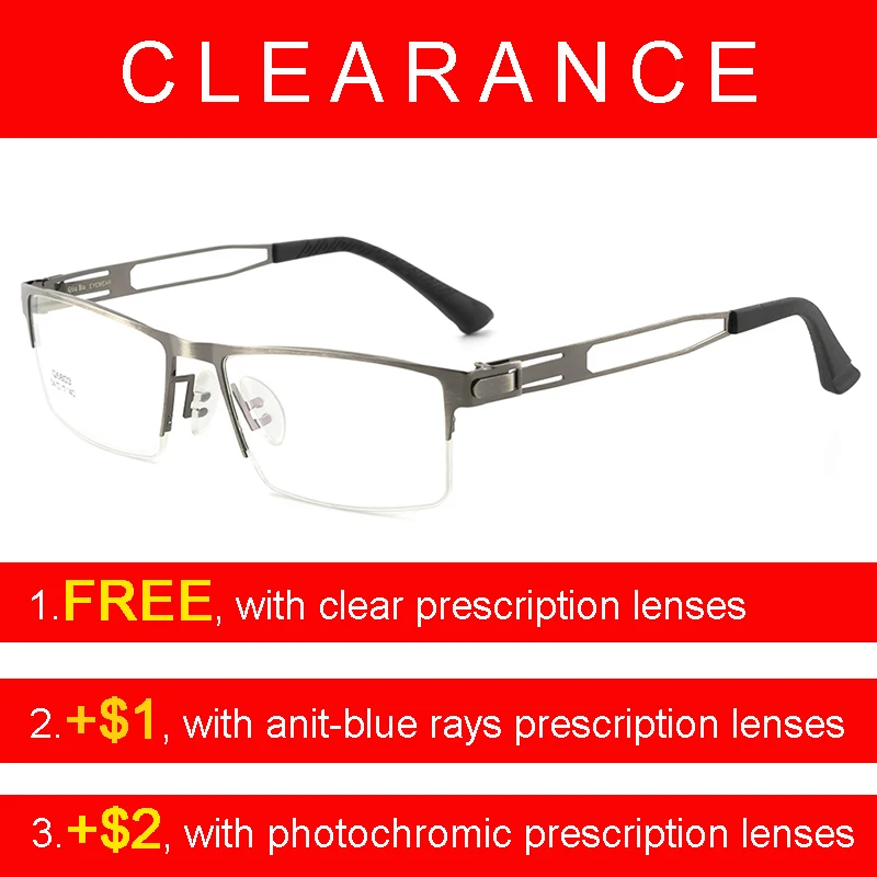 Clearance Eye Glasses Screwless Metal Eyeglasses Frames Men Optical
