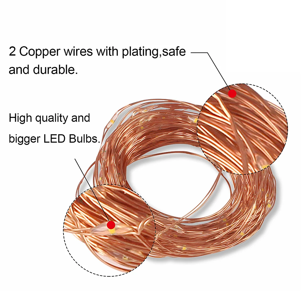 герлянда для декора led string 2 м/5 м/10 м USB светодиодный гирлянда использования вне