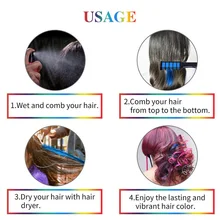 Новые Горячие Временные волосы Цвет Мел расчески комплект для девочек вечерние Косплей Хэллоуин Парикмахерская окрашивание SMR88