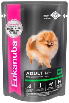 

EUKANUBA EUKANUBA DOG ADULT BEEF for adult dogs with beef sauce 100g