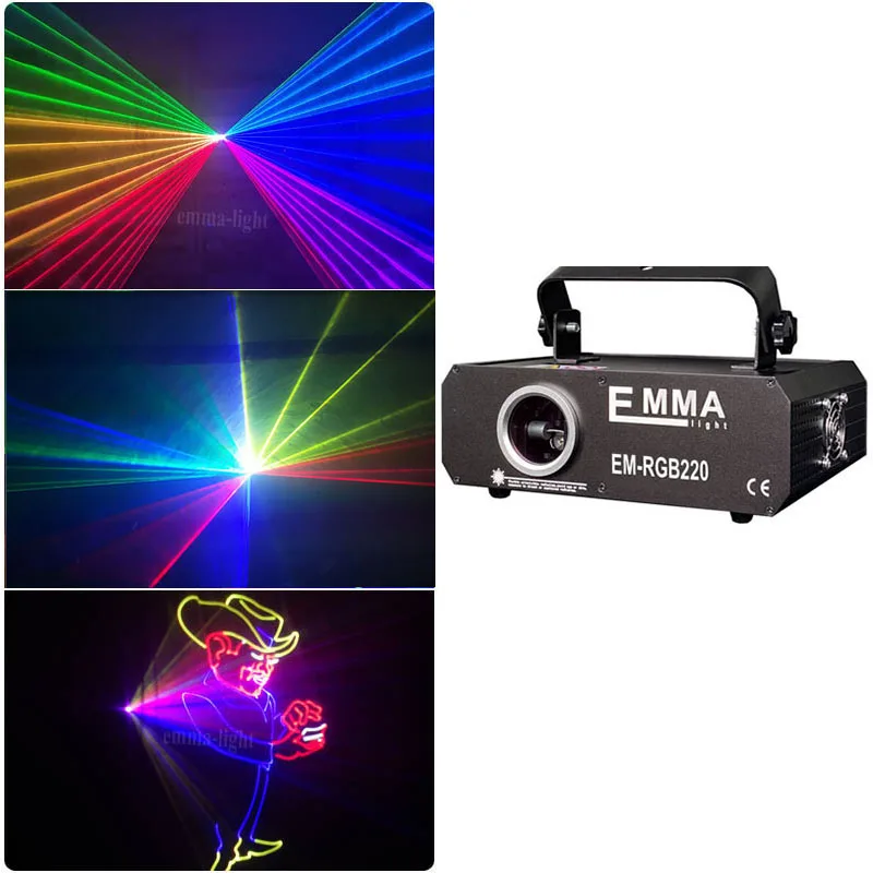 2 Lens Laser 500mW RGB DMX Bühnenbeleuchtung Projector Lasereffekt Disco 30W 
