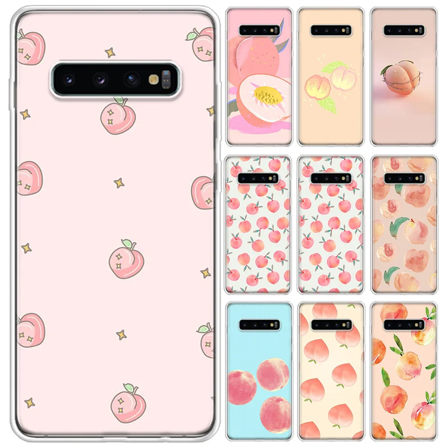 Персикового цвета чехол для телефона Samsung Galaxy S20 ультра плюс S7 S8 S9 S10 S10E NOTE8 NOTE9 NOTE10 J4