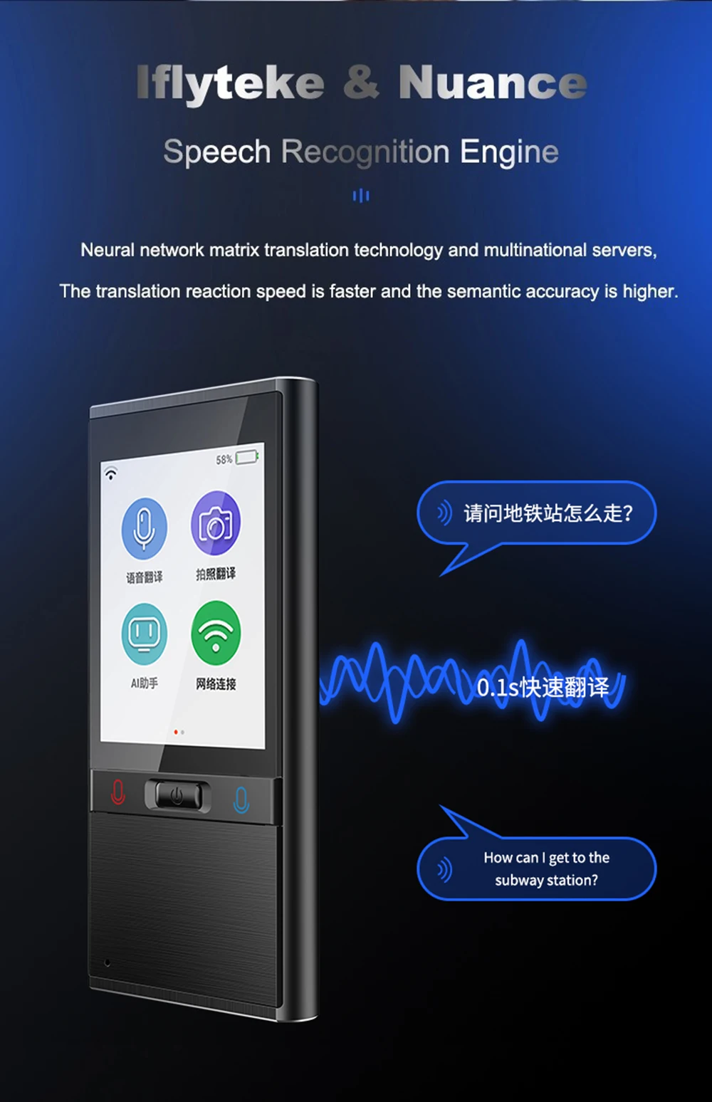 T9 2,8 дюймовый экран AI Интеллектуальный голосовой текст фото переводчик машина 2100 мАч многоязычный автономный в режиме реального времени одновременный Транс