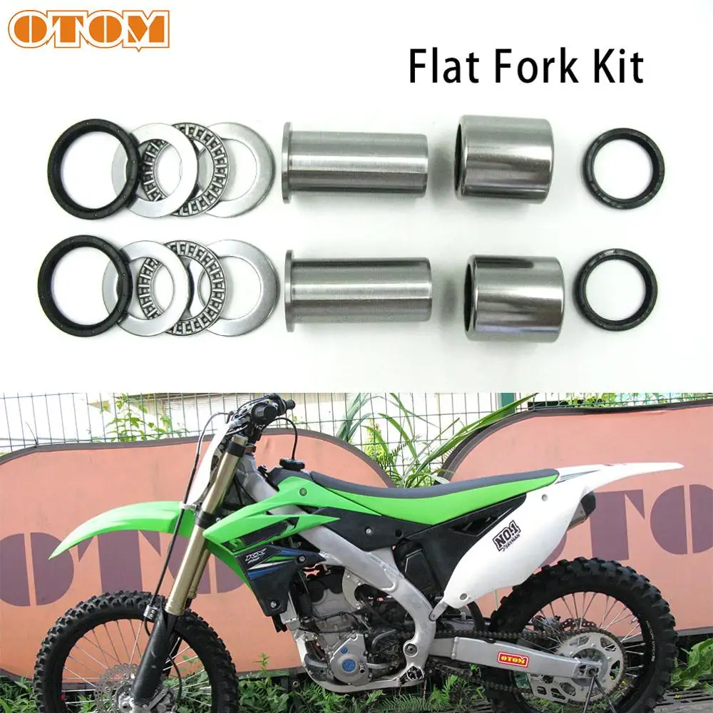 OTOM Motocross Enduro Flat Fork Roller Pin Bearing Bushing Oil Seal Maintenance Kit Motorcycle Part For Kawasaki KXF KLX 250 450 |