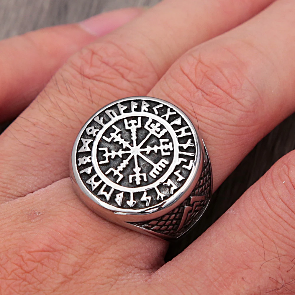 Odin's Symbol Viking Ring - Valknut & Raven Norse Warrior Ring - The