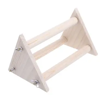 

Wooden Tripod Training Station Shelf Rack Home Bird Table Perch Stand Platform Toys For Bird Parrot Budgies Parakeet
