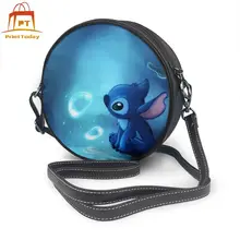 Стежка через плечо стежка кожаная сумка высокого качества уличные женские сумки Мини тренд Многофункциональный узор Студенческая круглая сумка