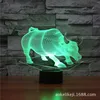 Toro modelo 3D luz LED holograma ilusiones 7 cambio de colores decoración lámpara mejor lámpara de noche para regalo para la casa Deco 3417 ► Foto 2/6