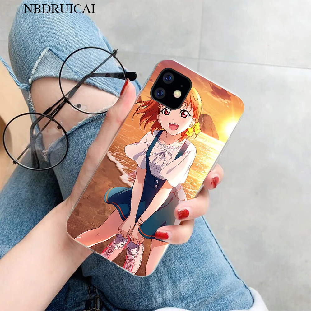 NBDRUICAI аниме красота Любовь Живая блестящая Милая телефонная Обложка для iPhone 11 pro XS