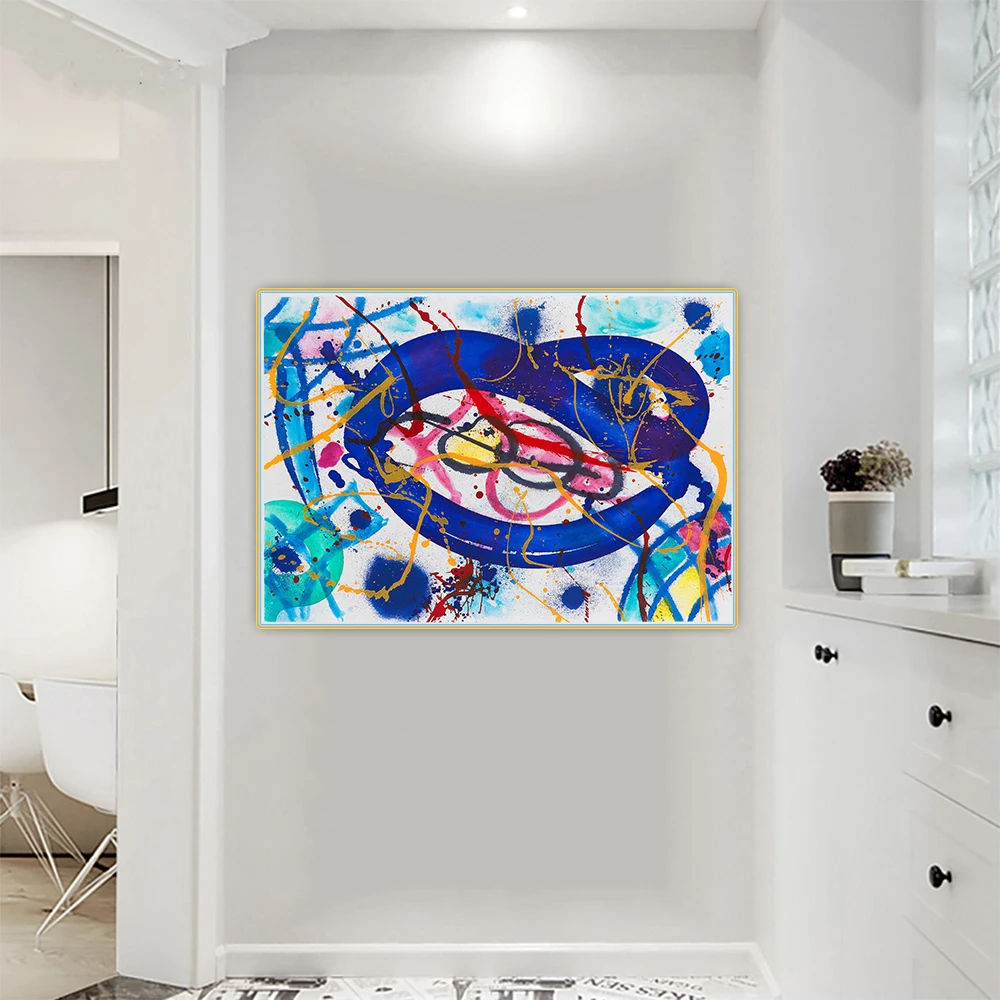

Citon Sam Francis《Trietto II 1991》Canvas Art Oil Painting Abstract Artwork Picture Wall Decor Background Modern Home Decoration
