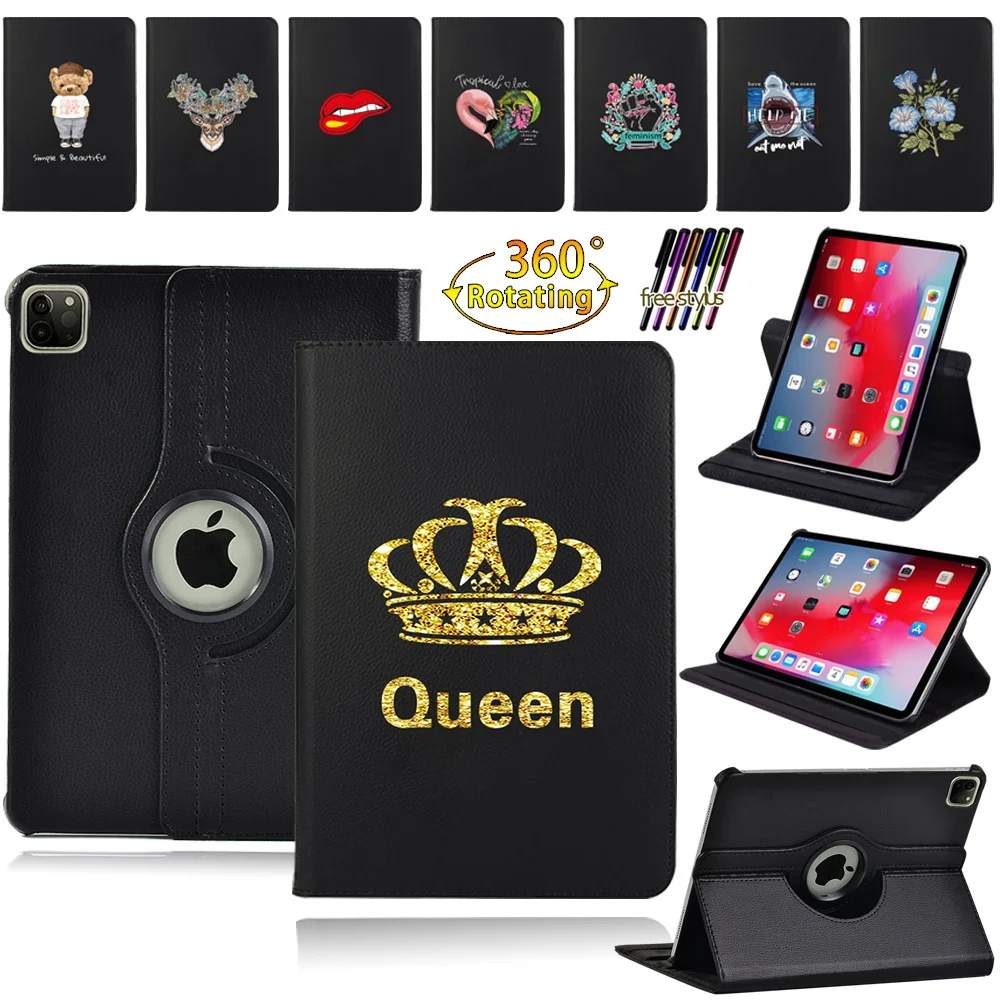 

Drop Resistance PU Leather Tablet Case for Apple IPad Pro 9.7"/ Pro 10.5" /Pro 11" 2018/2020 360 Rotating Case Cover