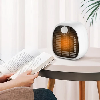 

Portable Electric Heater Desktop Heating Warm Air Fan Two Gears Adjustable Rotation Button Radiator Warmer Fan Machine