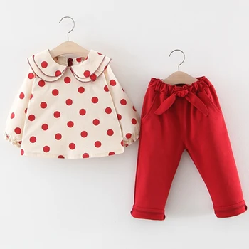 

Toddler Girl Clothes Baby Girls Clothes Set Fall Fashion Suit Trousers + Shirt 2 Pieces Child Outfits Kids Girl 1-5 Years
