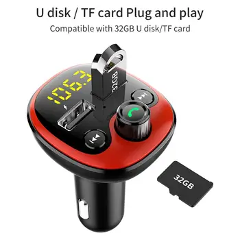 

Car MP3 Player Handsfree Wireless Bluetooth Kit Car With LED Screen Dual USB 3.1A Quick Car Cigarette Lighter