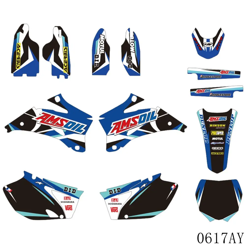 Full Graphics Decals Stickers Background Custom Number For YAMAHA YZ250F YZ450F YZ 250F 450F YZF 250 450 2006 2007 2008 2009 | Автомобили