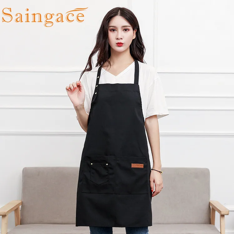 Фартуки для кухни Saingace простой брезентовый фартук с карманом ремесла ресторана