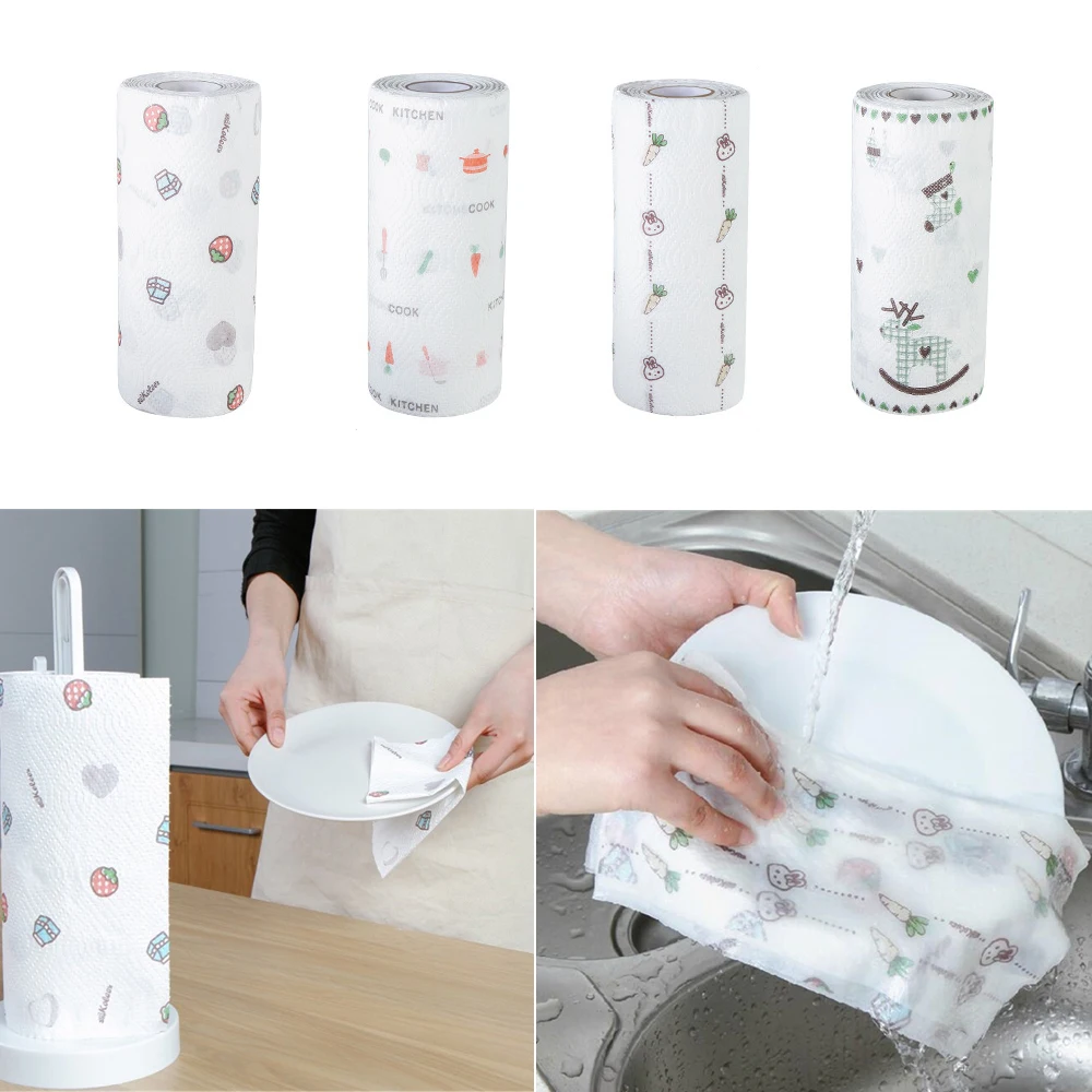 

80Pc/lot Disposable Oil-absorbing Paper Kitchen Special Absorbent Paper Thickening Roll Paper Toilet Paper Multi-purpose Paper 4