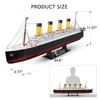 CubicFun 3D Puzzles for Adults LED Titanic Ship Model 266pcs Cruise Jigsaw Toys Lighting Building Kits Home Decoration Gifts 6