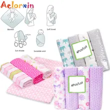 

4Pcs/Lot Baby Blankets 100% Cotton Muslin Diapers Baby Swaddle Blanket Swaddle Wrap envelope For newborns Infant Baby Bath