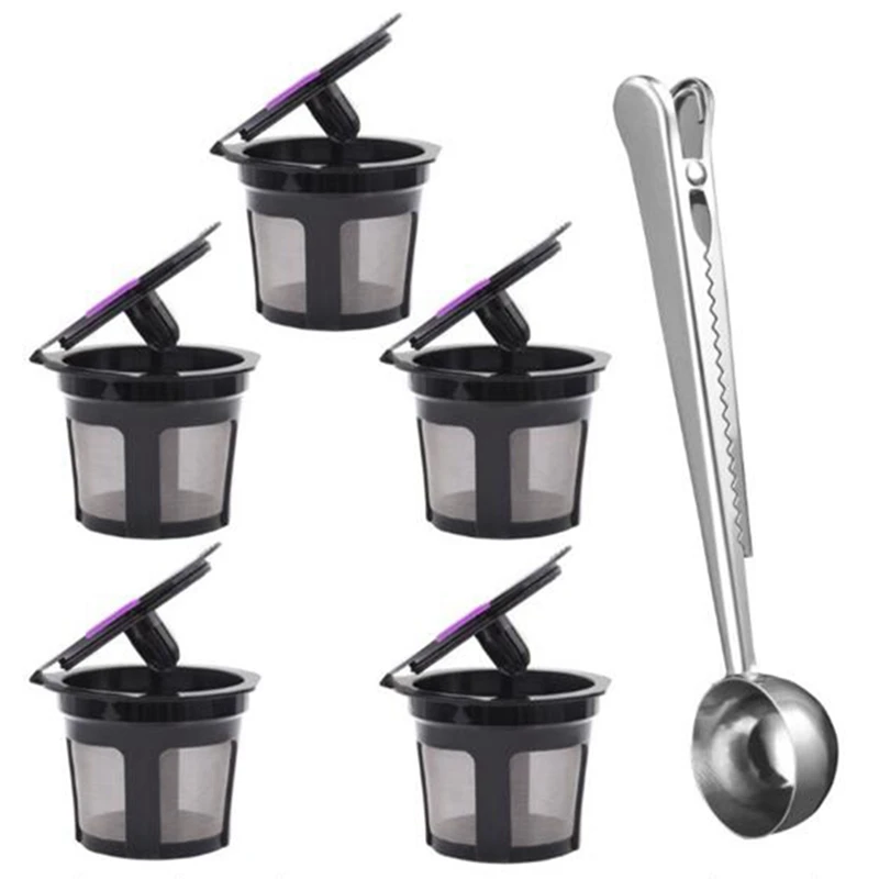 

HOT SALE 6PCS Reusable K-Cup Coffee Capsule for Keurig 2.0 & 1.0 Brewers Refillable Coffee Filters Coffee Accessories