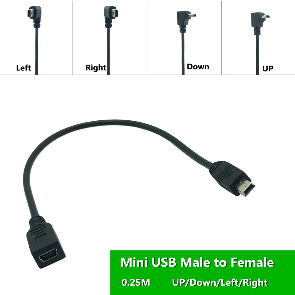 Мини USB Удлинительный кабель 5Pin штекер к гнезду адаптер для передачи данных