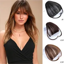 Xuanguang moda clipe longo na parte dianteira do cabelo estrondo lado franja extensano do cabelo real natural cabelo pedacos