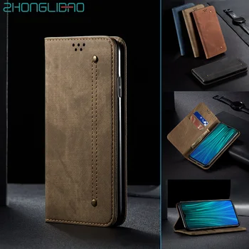 

Denim Leather Flip Case for Xiaomi Mi 9 9t Cc9 Pro A3 Cc9e Redmi 8 8a 7a K20 Note 8T 8 7 Pro Luxury Magnetic Wallet Book Cover