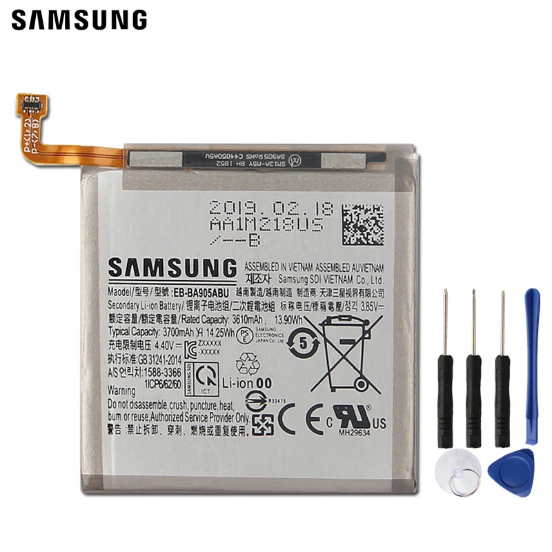 Samsung сменный аккумулятор EB-BA905ABU для Galaxy A90 A80 аутентичный аккумулятор для телефона 3500 мАч