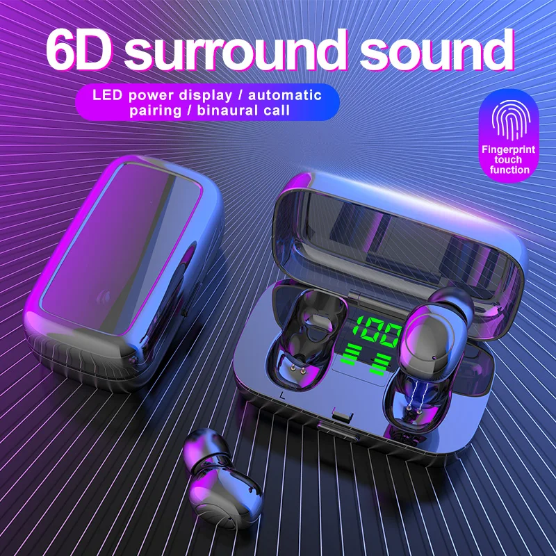 Mini BT 5 0 TWS IPX Waterproof Game Sports Bluetooth v5 0 Earphones Touch Control Wireless Earbuds For Phone