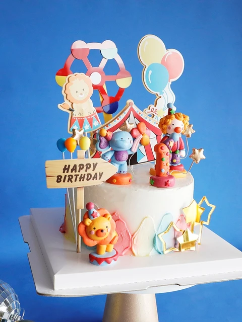 Circus Cake Toppers, Birthday Circus, Baking Supplies, Party Supplies