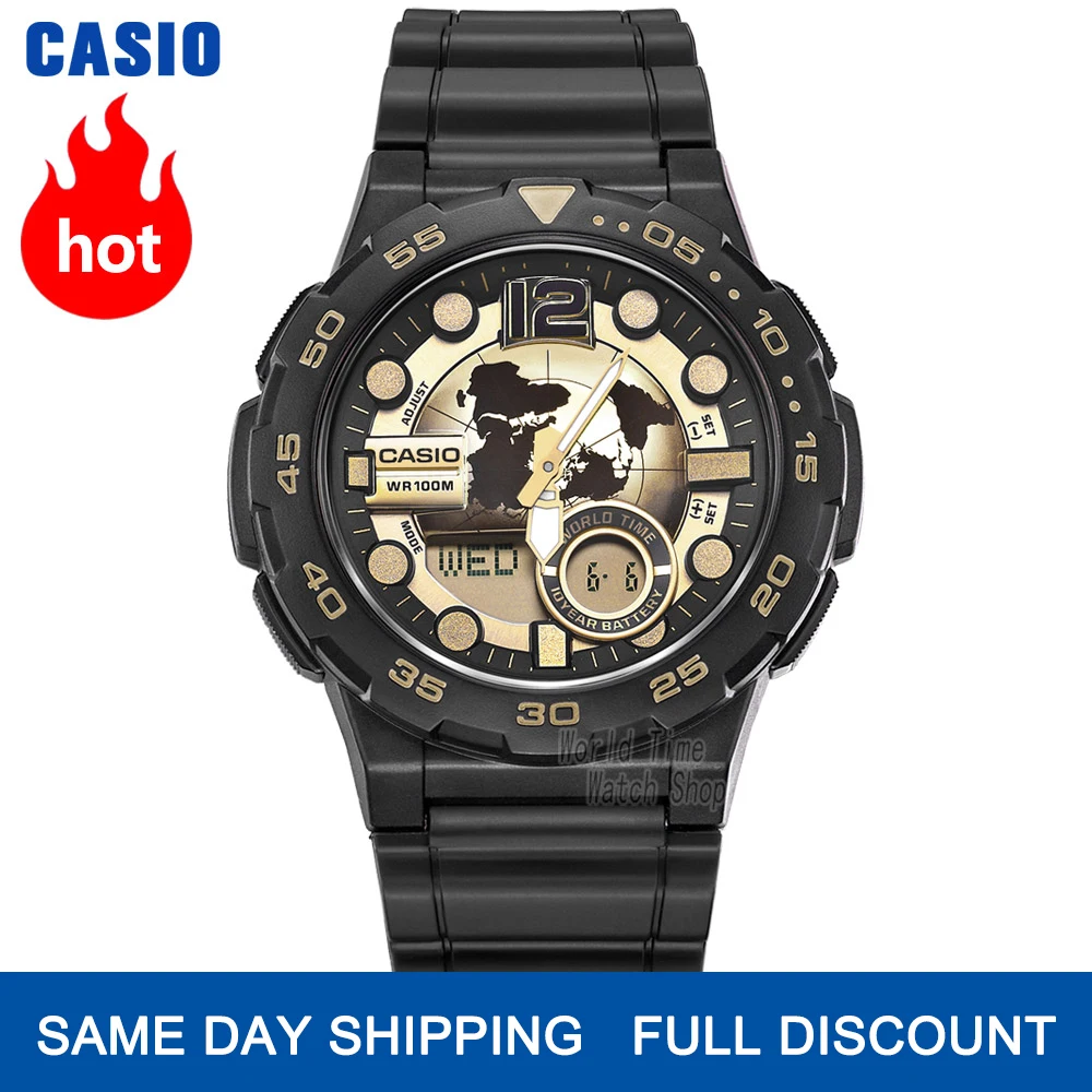 часы мужские casio 10 летний срок службы батарейки роскошные военные цифровые для